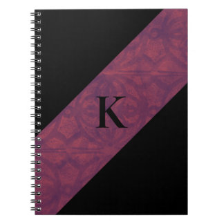 Carnet noir Monogramme Ruby Batik profond