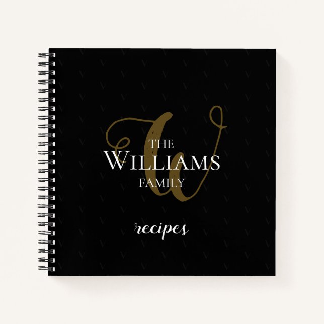 carnet noir pour les recettes familiales (Devant)