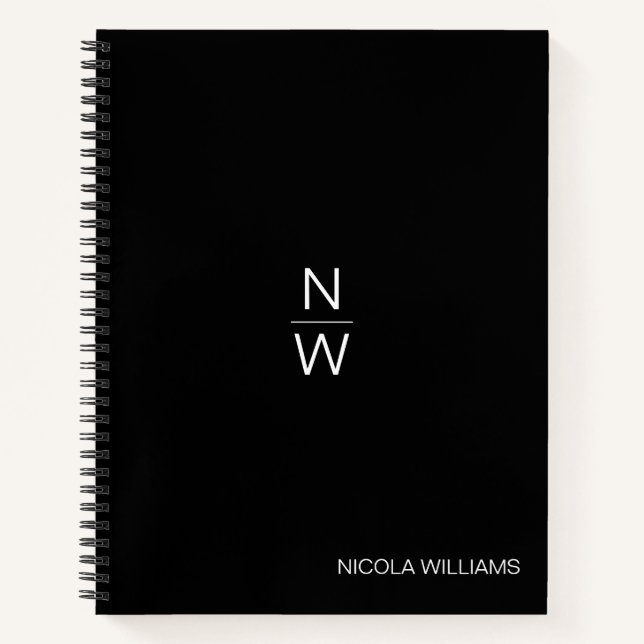 Carnet Noir simple et moderne professionnel (Devant)