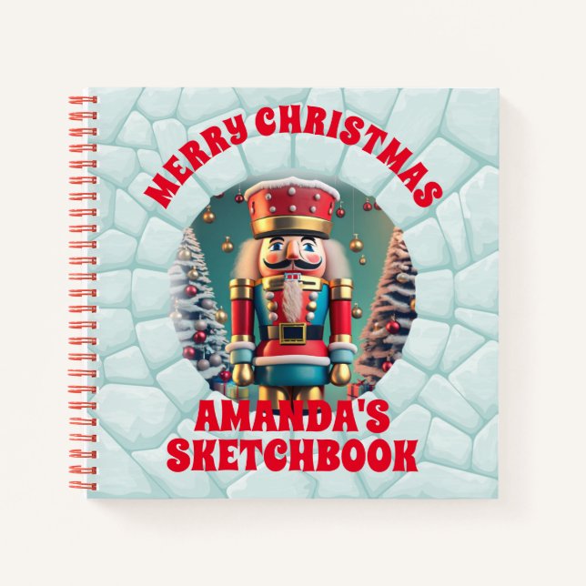 Carnet Noisette 3D Noël Enfants personnalisés (Devant)