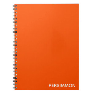 Carnet Nom de couleur rouge persimon