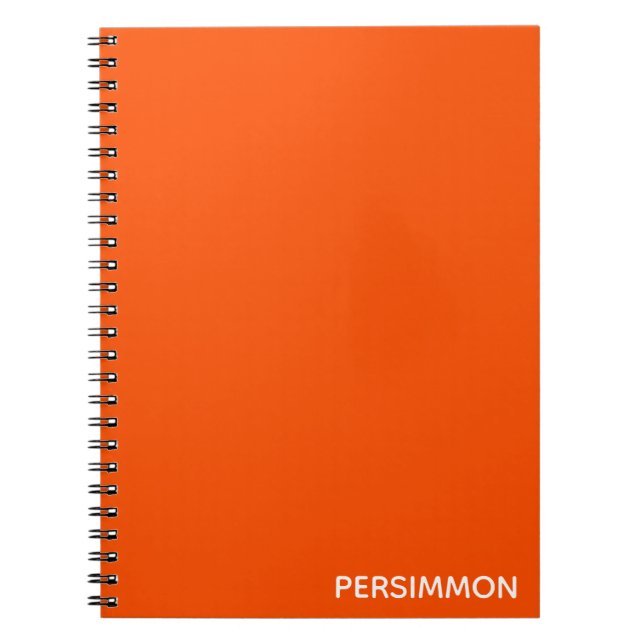 Carnet Nom de couleur rouge persimon (Devant)