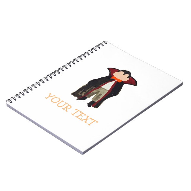 Carnet Nom de coutume de vampire de Dracula d'enfant en (Côté gauche)