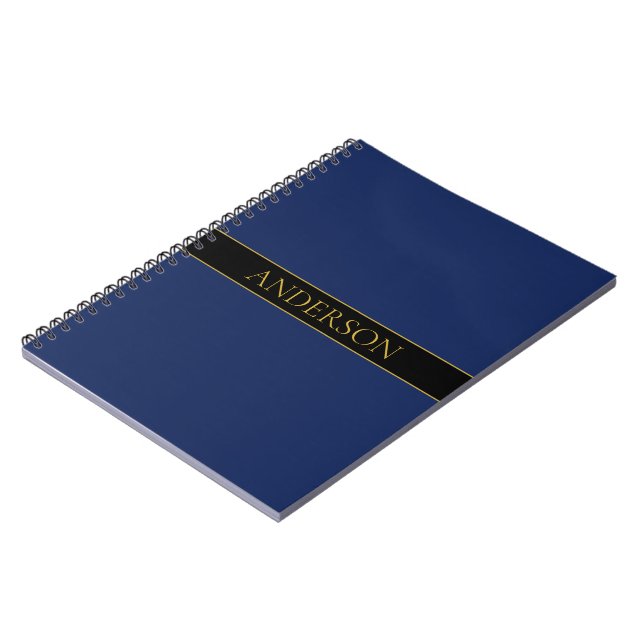 Carnet Nom de famille ou nom commercial Marine Blue & Gol (Côté gauche)