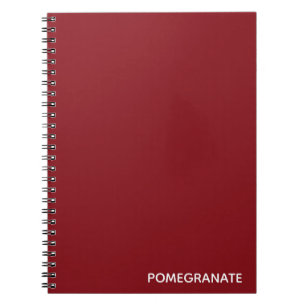 Carnet Nom de la couleur rouge de la grenade