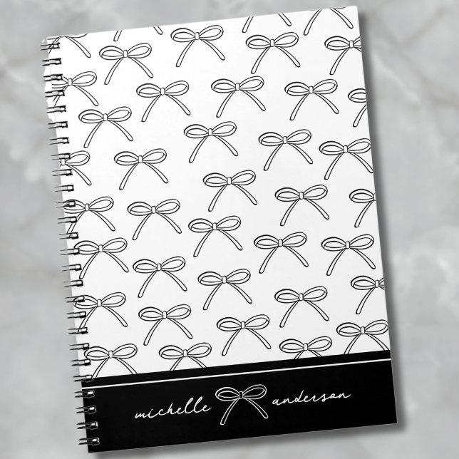 Carnet Nom de l'arc minimaliste personnalisé (Personalized Minimalist Bow Name notebook)