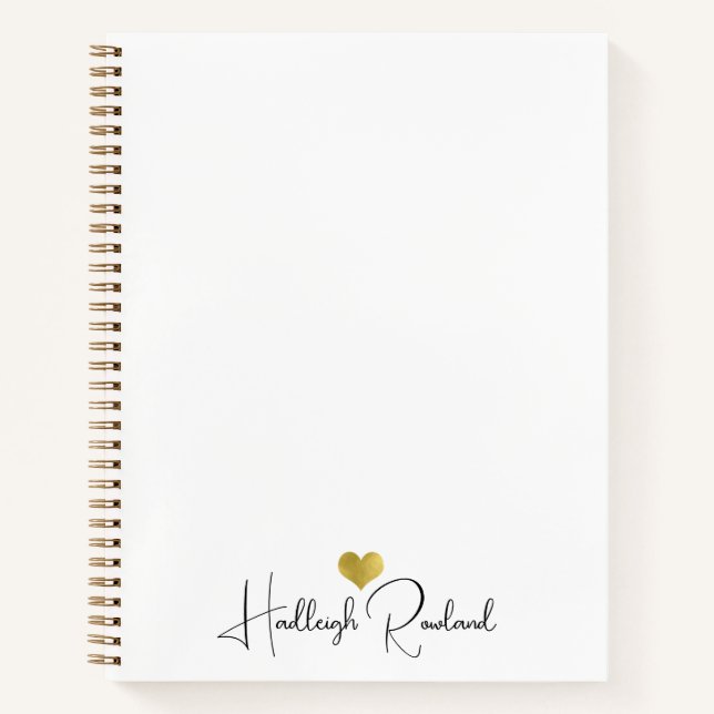 Carnet Nom de script manuscrit monogramme moderne  (Devant)