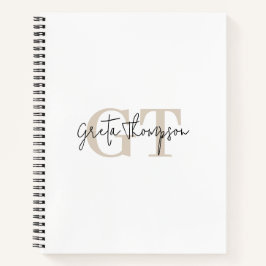 Carnet Nom de signature Monogram beige