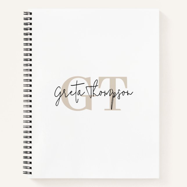 Carnet Nom de signature Monogram beige (Devant)