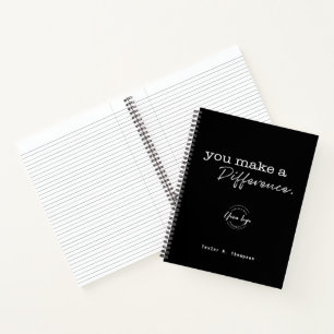 Carnet Nom d'employé personnalisé Vous faites une différe
