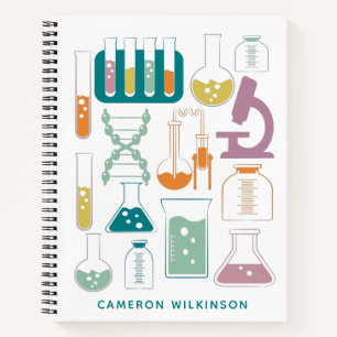 Carnet Nom d'illustration de laboratoire de chimie scient