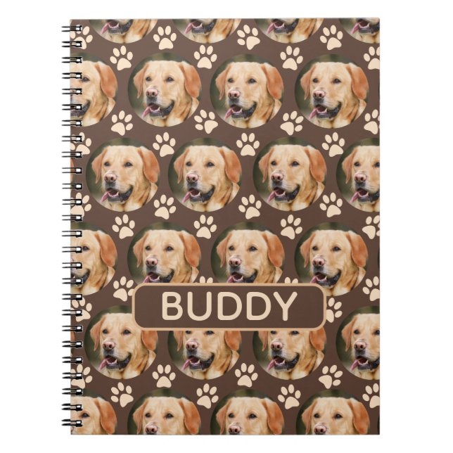 Carnet Nom du chien du Motif photo de animal de compagnie (Devant)