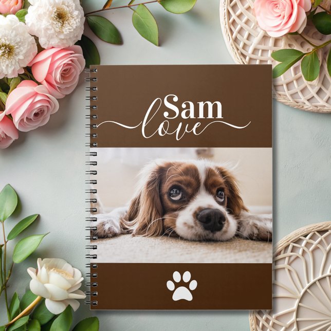 Carnet Nom du monogramme de chien personnalisé Animaux de (Créateur téléchargé)