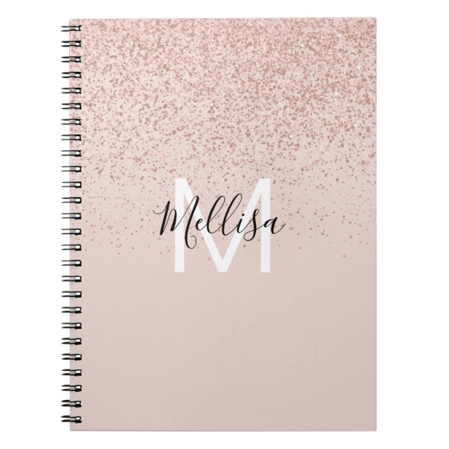 Carnet Nom du monogramme de la Parties scintillant d'or r (Devant)