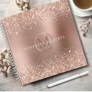 Carnet Nom du monogramme de la Parties scintillant d'or r