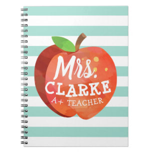 Carnet Nom fait sur commande d'Apple du professeur
