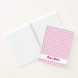 Carnet Nom floral rose moderne