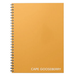 Carnet Nom jaune de la couleur du Cap Gooseberry