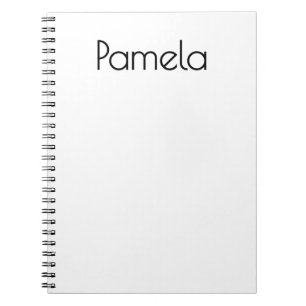 Carnet Nom Moderne Professionnel Minimaliste Noir & Blanc