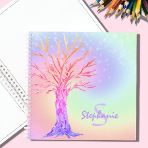 Carnet Nom Monogram Girly Rainbow Sparkles Sketchbook