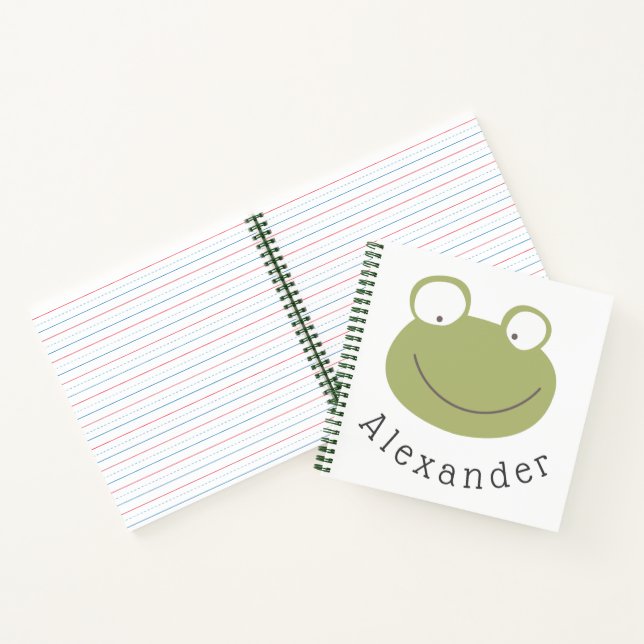 Carnet Nom personnalisable Cute Frog (Intérieur)