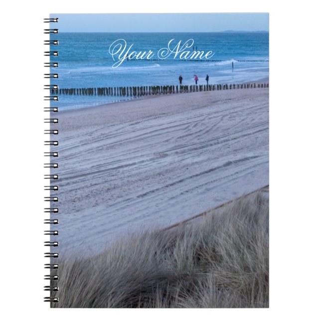 Carnet Nom personnalisable océan amoureux plage coucher d (Devant)
