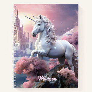 Carnet Nom personnalisé belle licorne