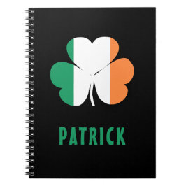 Carnet Nom personnalisé Celtic Irlande Shamrock Drapeau i