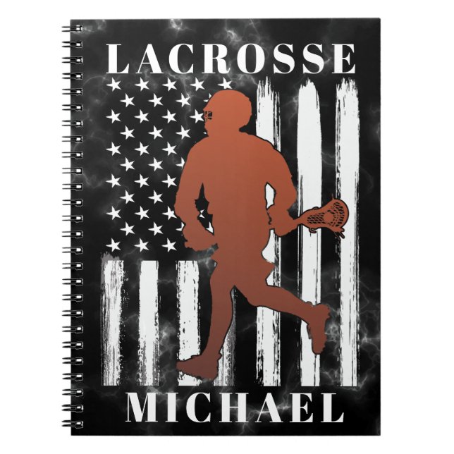 Carnet Nom personnalisé du Lacrosse Player (Devant)