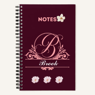 Carnet Nom personnalisé Floral Design en Bourgogne