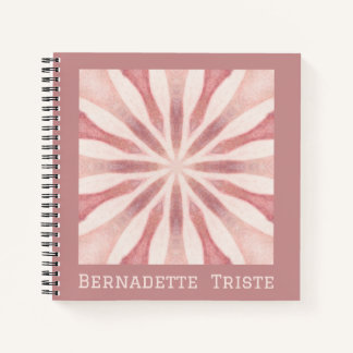 Carnet Nom personnalisé Floral Moderne Chic Joli Féminin