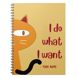 Carnet Nom personnalisé Funny Lovely Amoureux des chats C