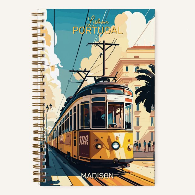 Carnet Nom personnalisé Lisbonne Portugal (Recto)