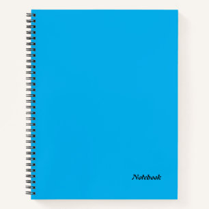 Carnet Nom personnalisé minimaliste Sky Blue