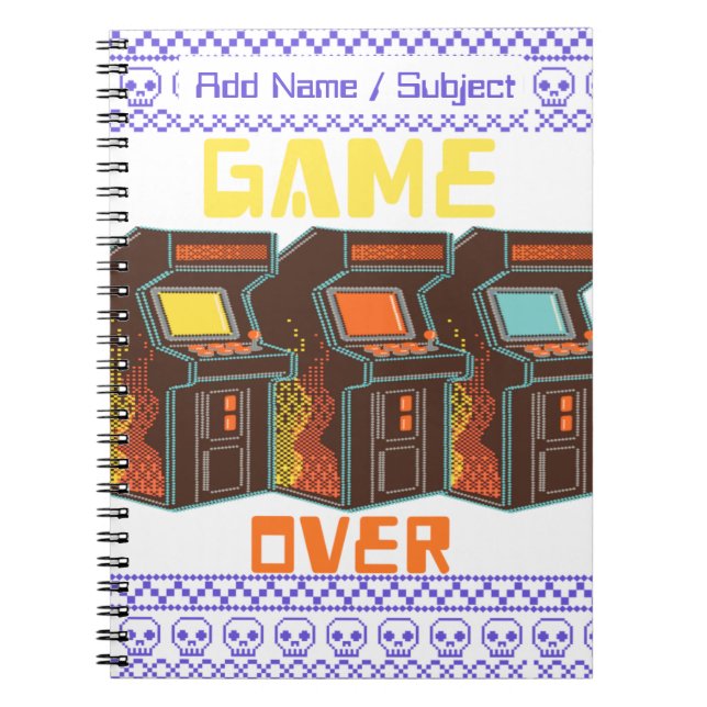 Carnet Nom Personnalisé/Sujet Jeu Sur Retro Gamer School (Devant)