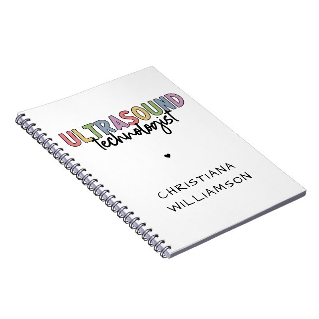 Carnet Nom personnalisé Ultrasound Technologist Cadeaux (Côté Droit)