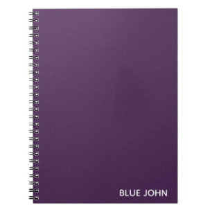 Carnet Nom pourpre bleu de couleur de John
