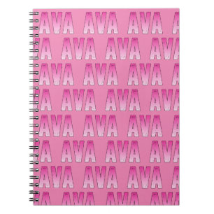 Carnet Nom rose Ava