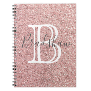 Carnet Nom Simple Pailleté 
