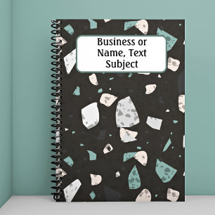 Carnet Nom, Vert & Terre Tone Chips Terrazzo Motif