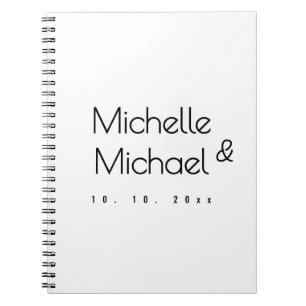 Carnet Noms professionnels modernes minimalistes noir et