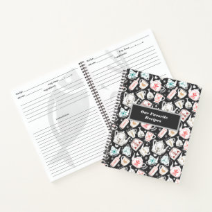 Carnet Nordic Folk Art Table Recette personnalisée