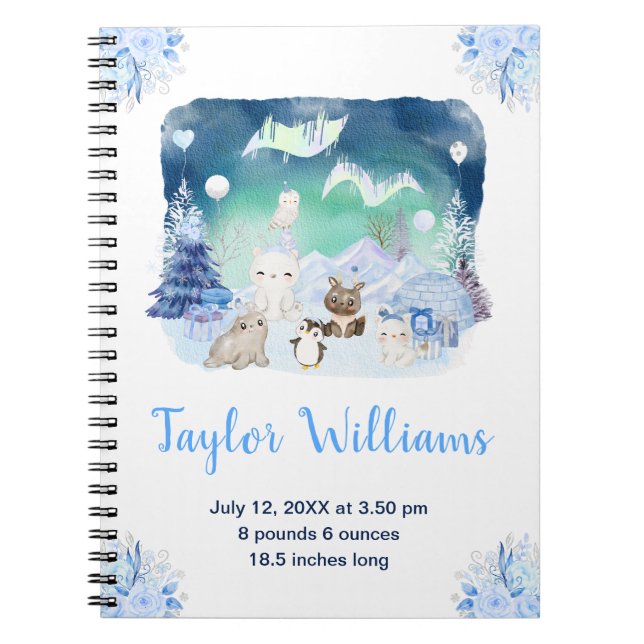 Carnet Northern Lights Arctic Animals Birth Statistics (Devant)