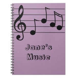 Carnet Notation musicale clé tréble et personnel