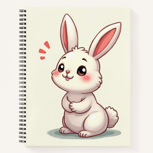 Carnet Note avec caractère lapin mignon (Devant)