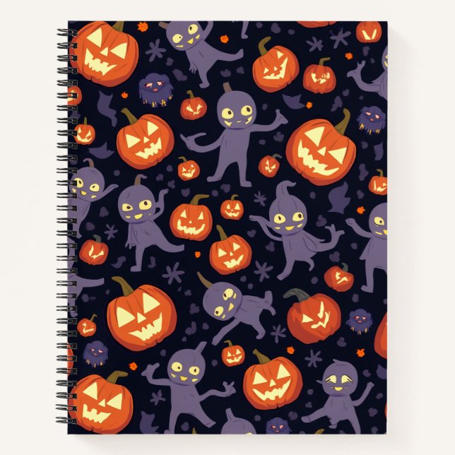Carnet Note du Carré Motif Halloween (Devant)