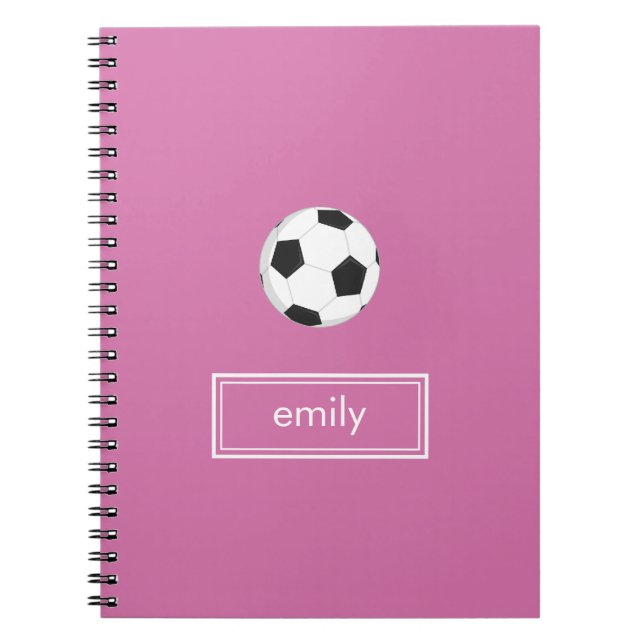 Carnet Notebook De Football (Rose) (Devant)