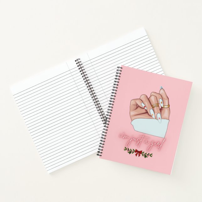 Carnet notebook i'm just a girl for christmas nails (Intérieur)