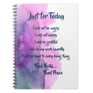 Carnet Notebook Principes de Reiki Watercolor