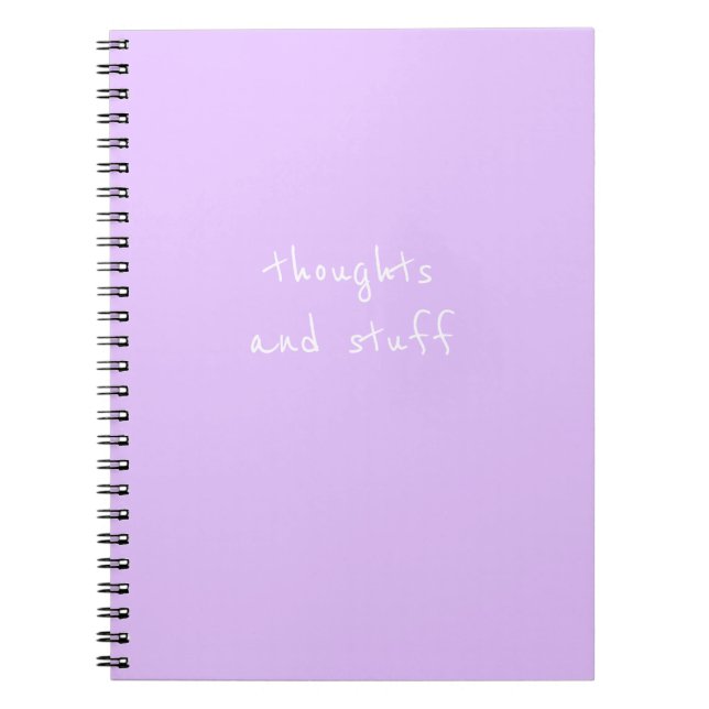 Carnet Notebook - thoughts and stuff (Devant)